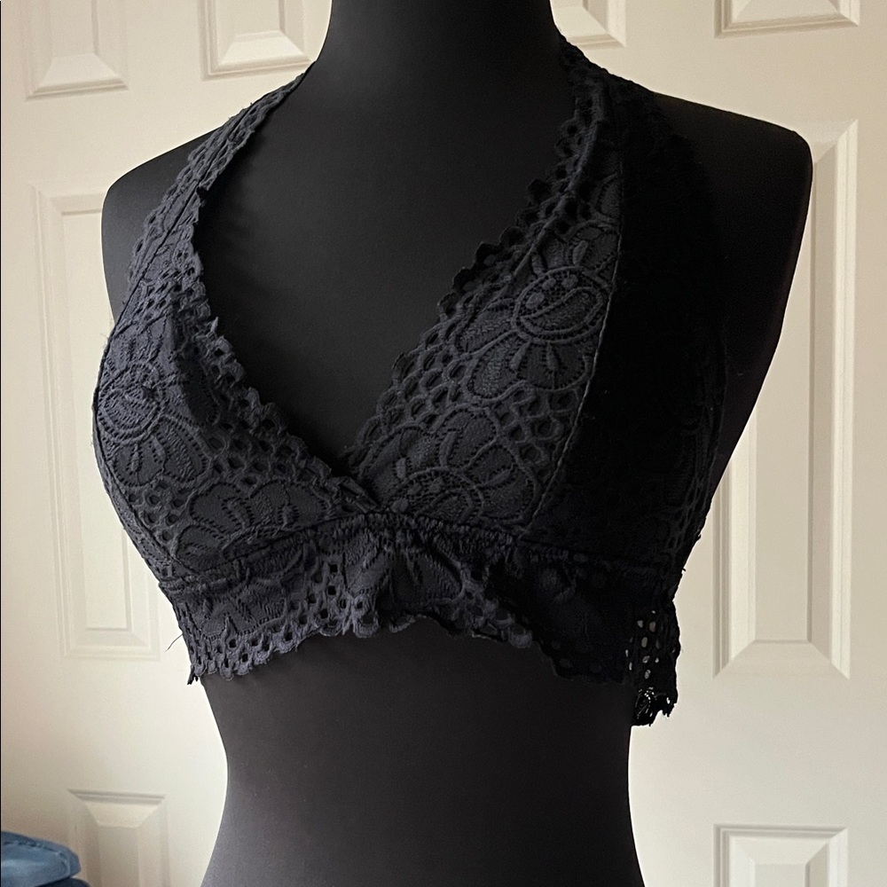 Black Crochet Lace Bralette